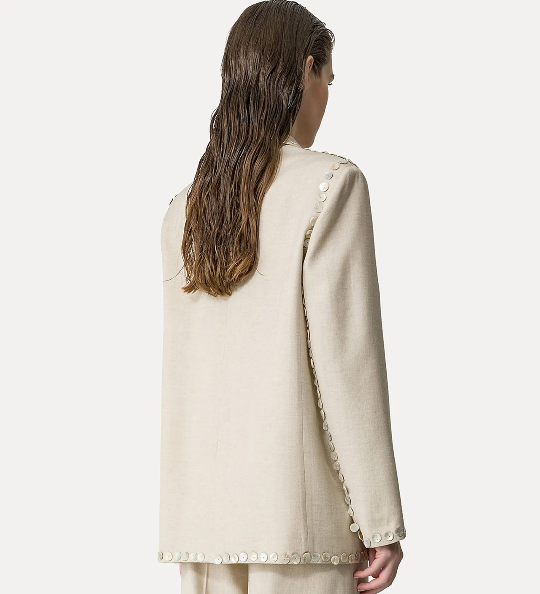 forte_forte Vestes^veste en viscose et laine sable dune