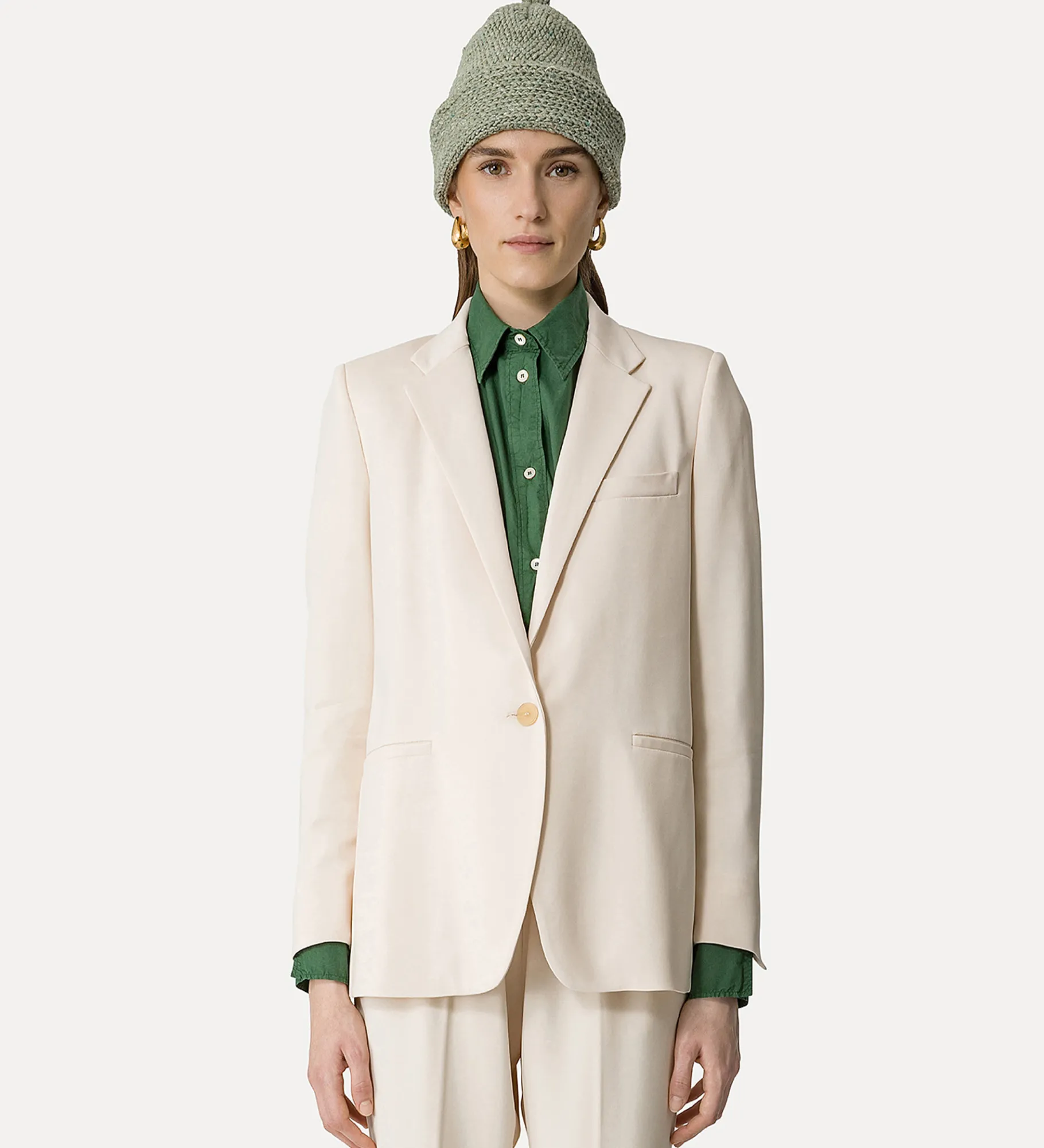 forte_forte Vestes^veste essential en crêpe cady stretch ivory