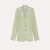 forte_forte Vestes^veste oversize pour femme en satin aloe
