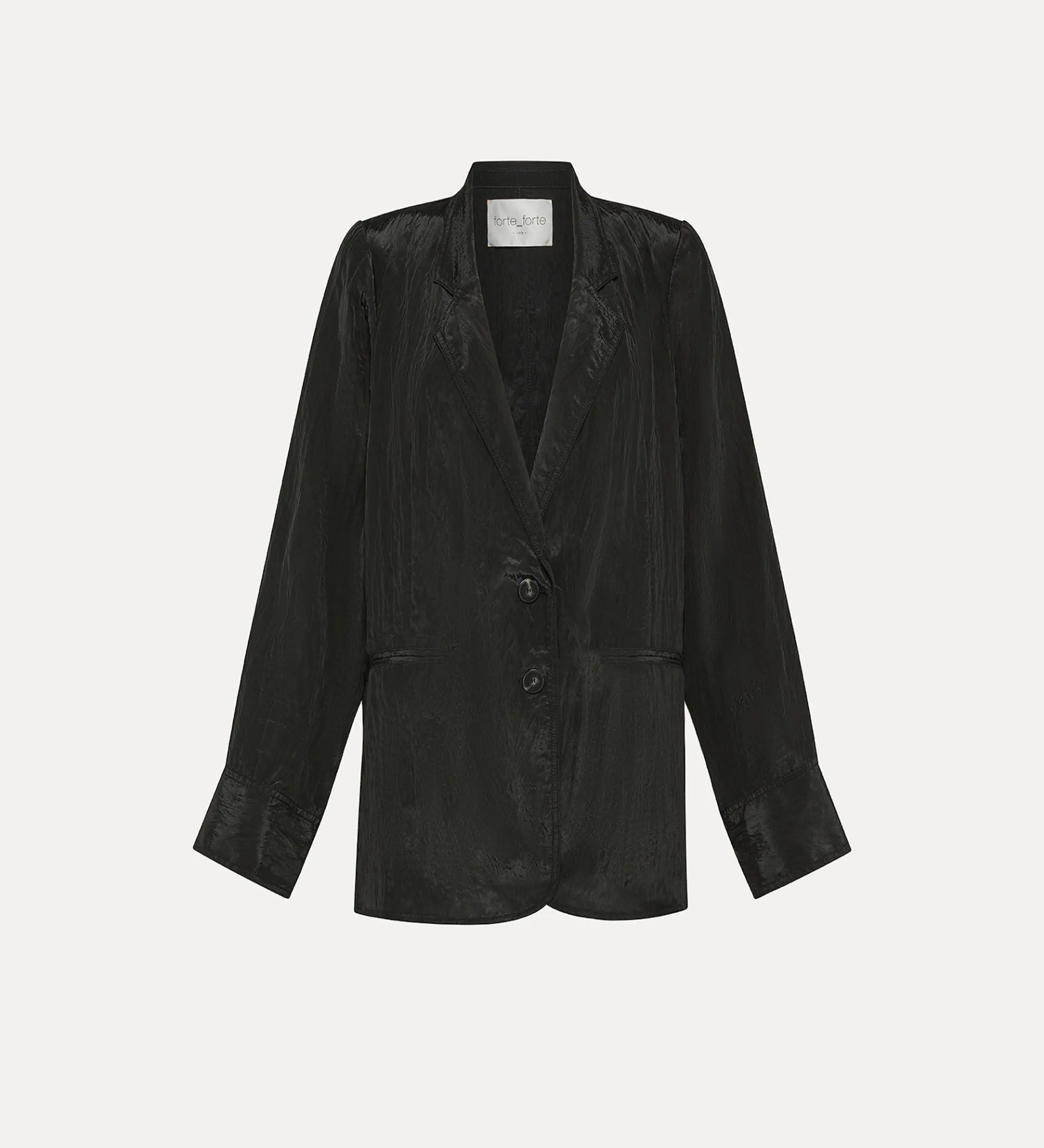 forte_forte Vestes^veste oversize pour femme en satin noir