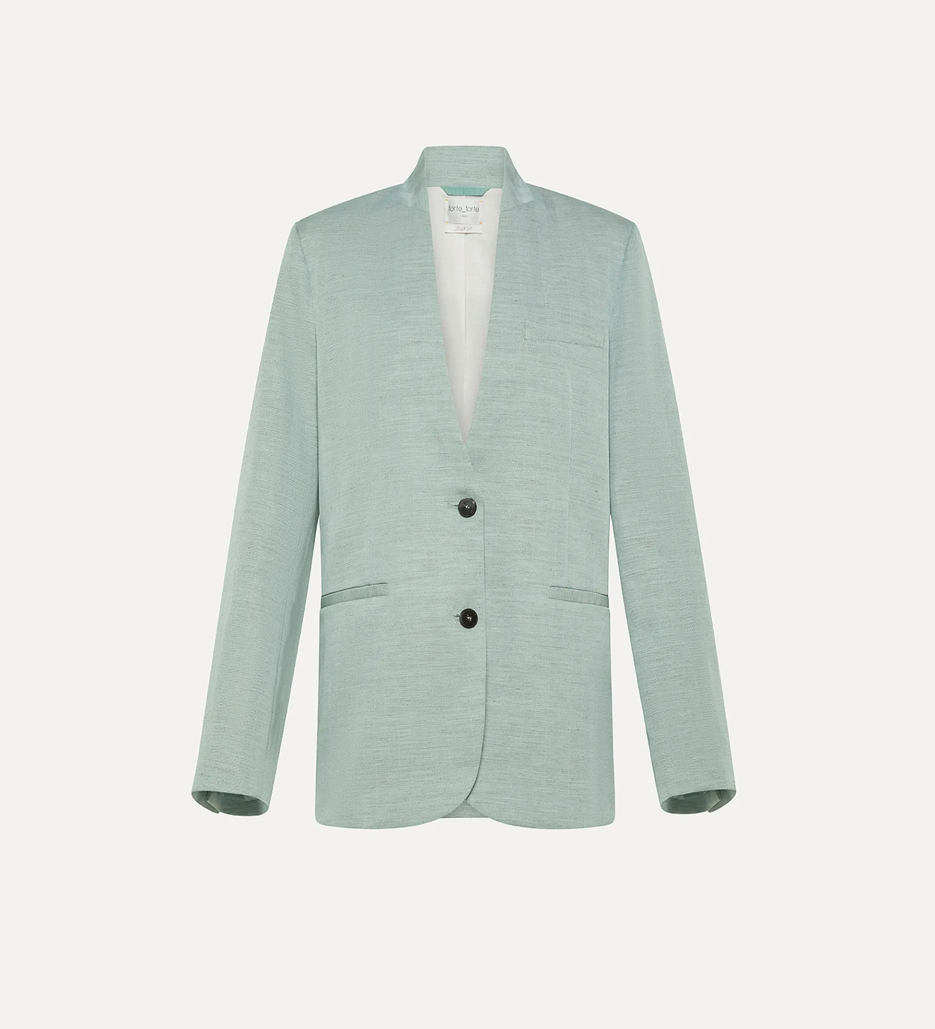 forte_forte Vestes^veste sans col en lin mélangé bleu ciel breeze